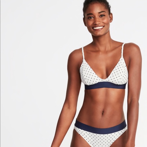 navy bathing suit top